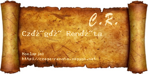 Czégé Renáta névjegykártya