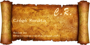 Czégé Renáta névjegykártya
